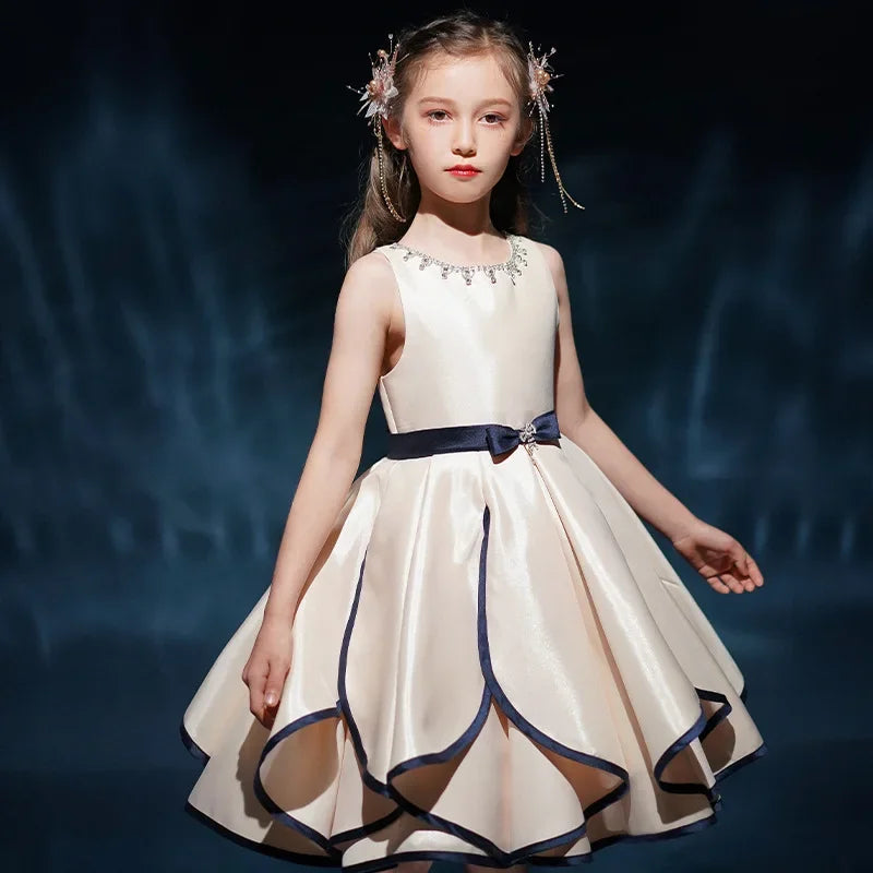 Vestido de princesa elegante estilo coreano para niñas, vestido de boda para chica adolescente