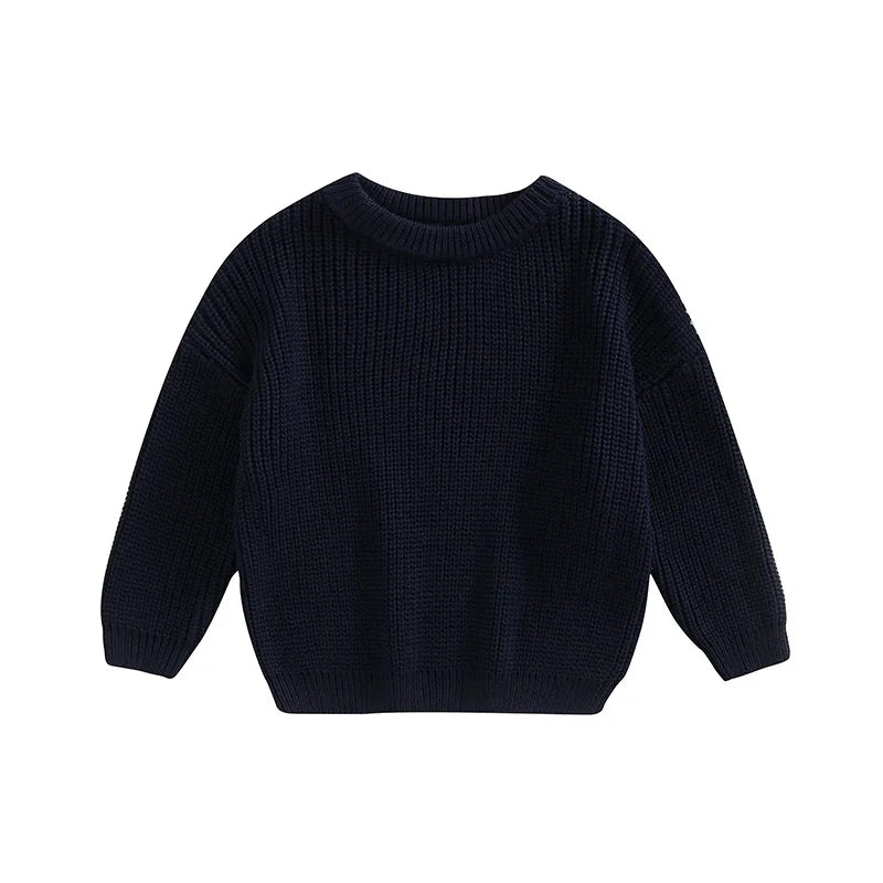 Sweater de algodón para bebé, niña y niño tejido casual para otoño