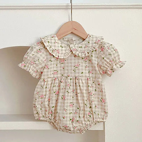 Vestidos de princesa de verano para niñas, de manga corta, de algodón, de color liso, amplio cuellos Peter Pan, para fiesta