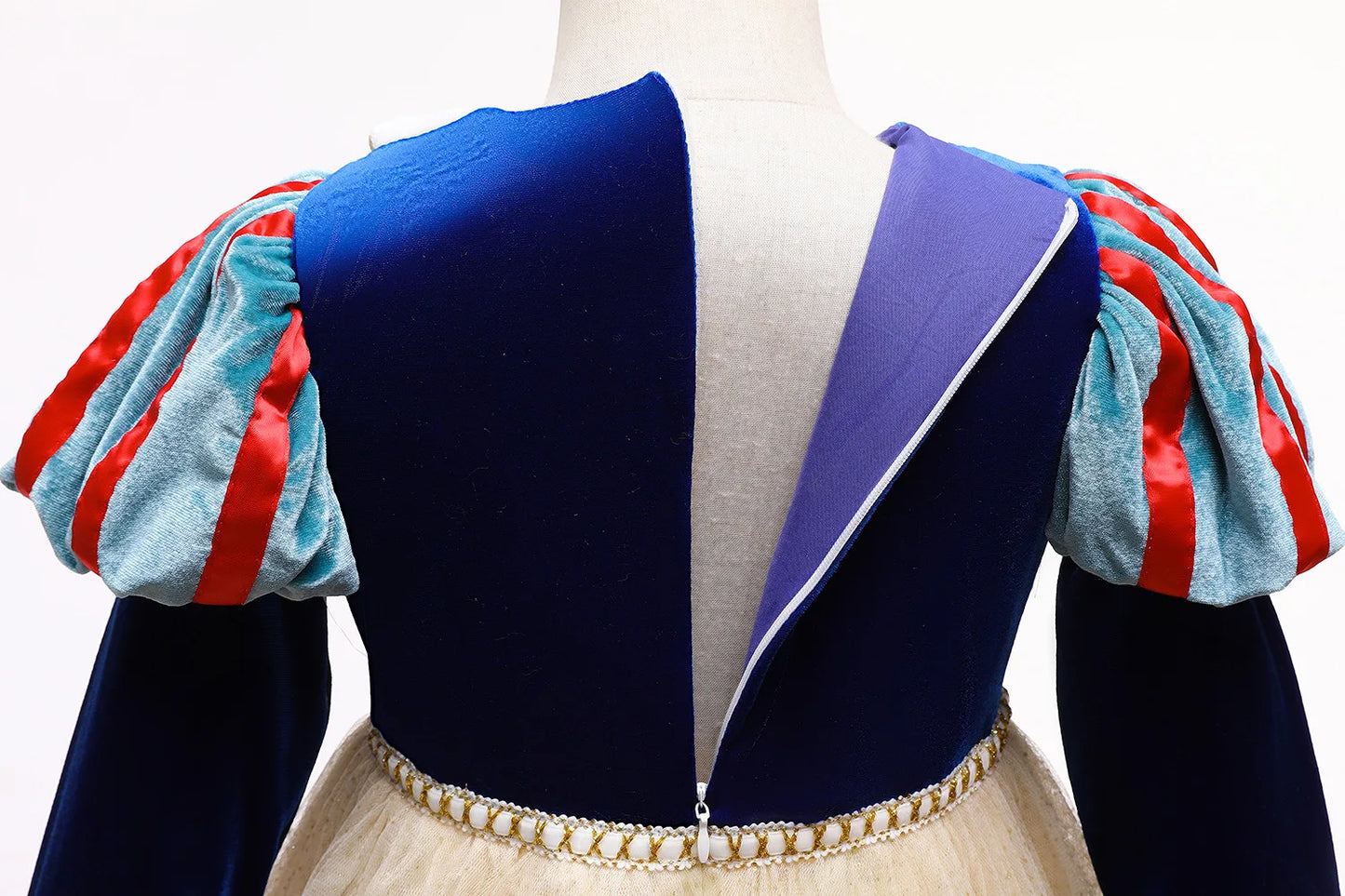 Hermoso vestido de Blancanieves, de manga larga hecho de terciopelo, tul y lentejuelas, disfraz de Disney para niñas, para fiesta de cumpleaños y Halloween para niña