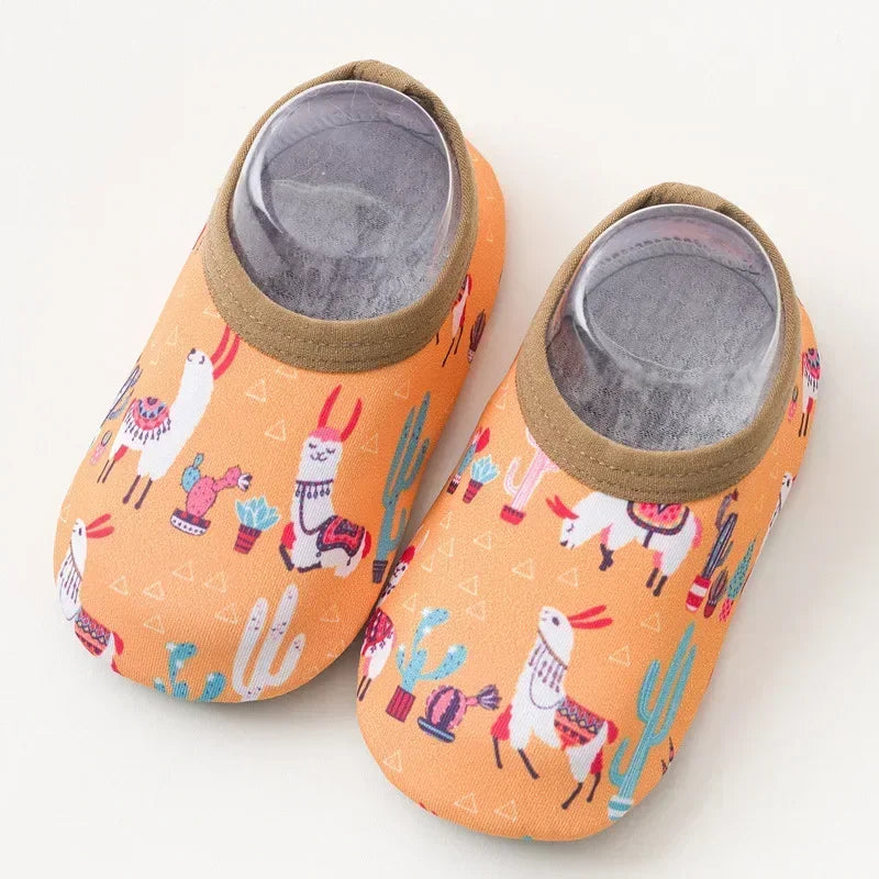 Partnershoes, Zapatos de playa para niños o zapatillas de interior antideslizantes suave para bebés, calcetines de baño, zapatos de casa para niños