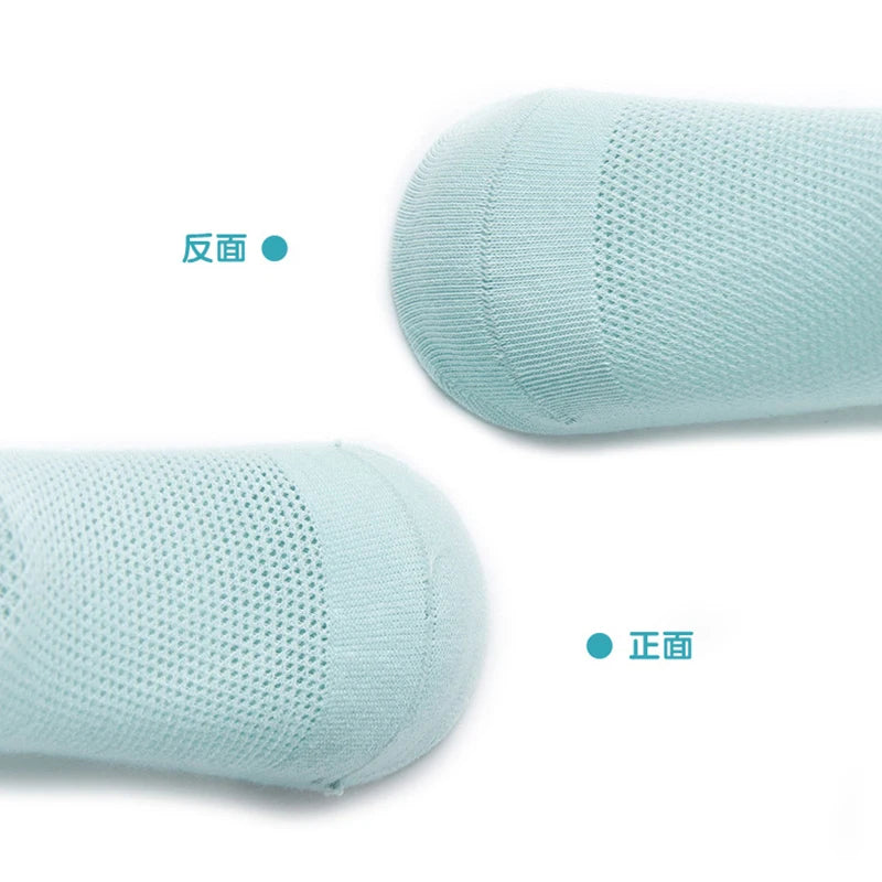 Lote de 3 pares de calcetines tobilleros cortos de verano para bebé y niña, de malla fina de algodón, transpirables, suaves y elásticos.