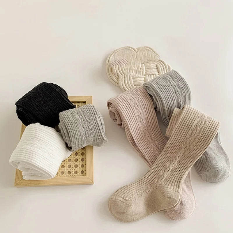 Medias para niñas, panties de primavera y otoño para niñas, mallas de princesa suaves de algodón