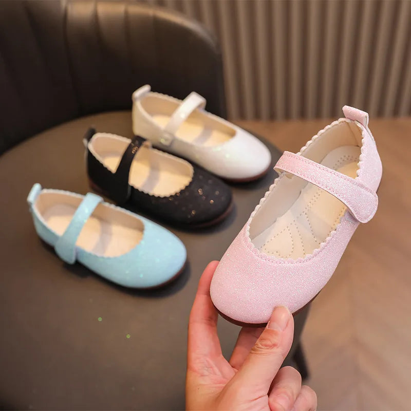 Hermosos zapatos de princesa para niñas, Mary Jane , tipo cuero, brillante para fiestas, bodas, para primavera y otoño