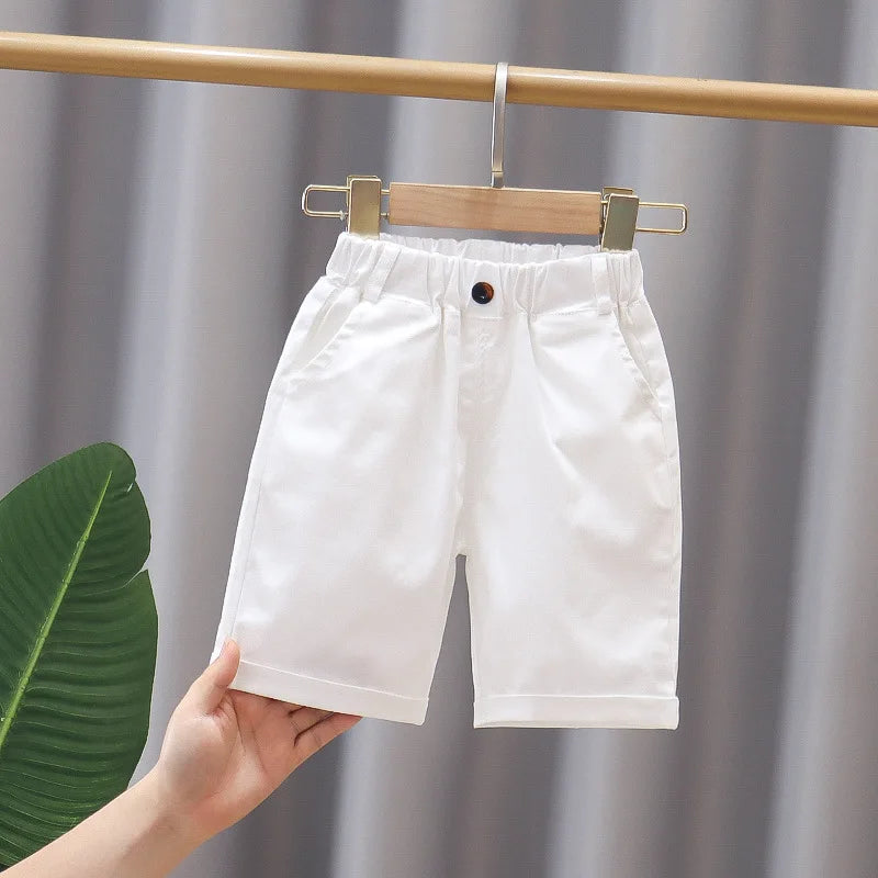 Bermuda semi formal de verano para niños, Pantalón corto capri para bebés y niños