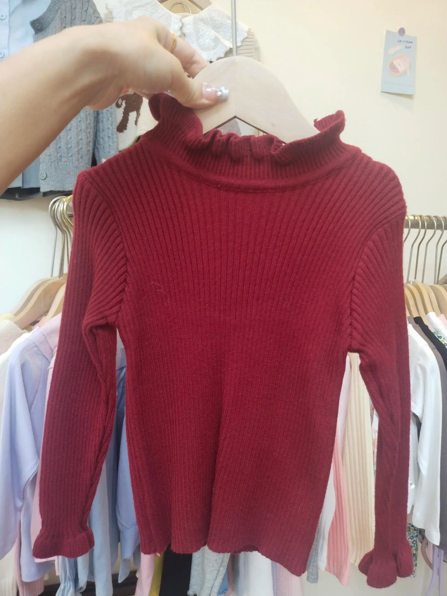 Efterårsbeklædning til babyer fra 0 til 7 år, babyer sweater, strik sweater til små børn, strikning til nyfødte, lang -sleeved bomulds sweater til babyer, toppe