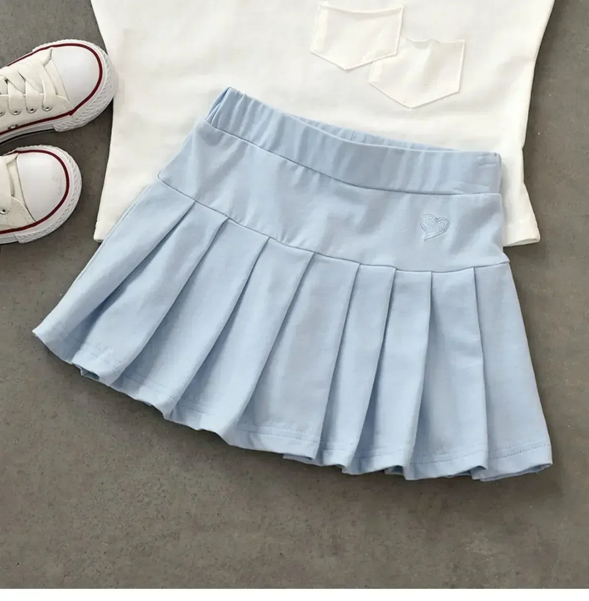 Falda plisada de verano para niñas Falda casual estilo coreano