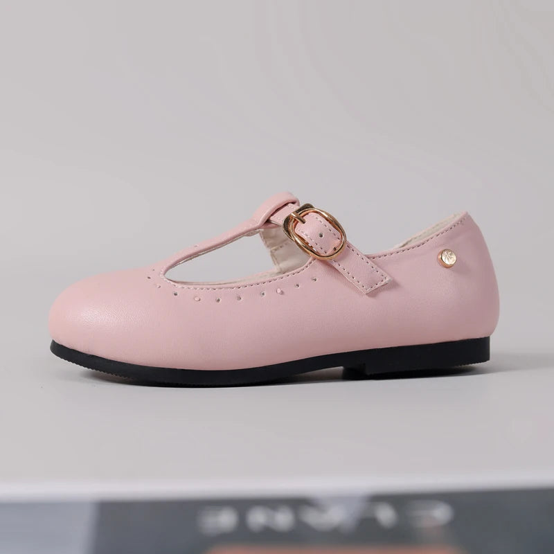 Hermosos zapatos de cuero Mary Jane para niñas, de primavera, zapatos bailarinas