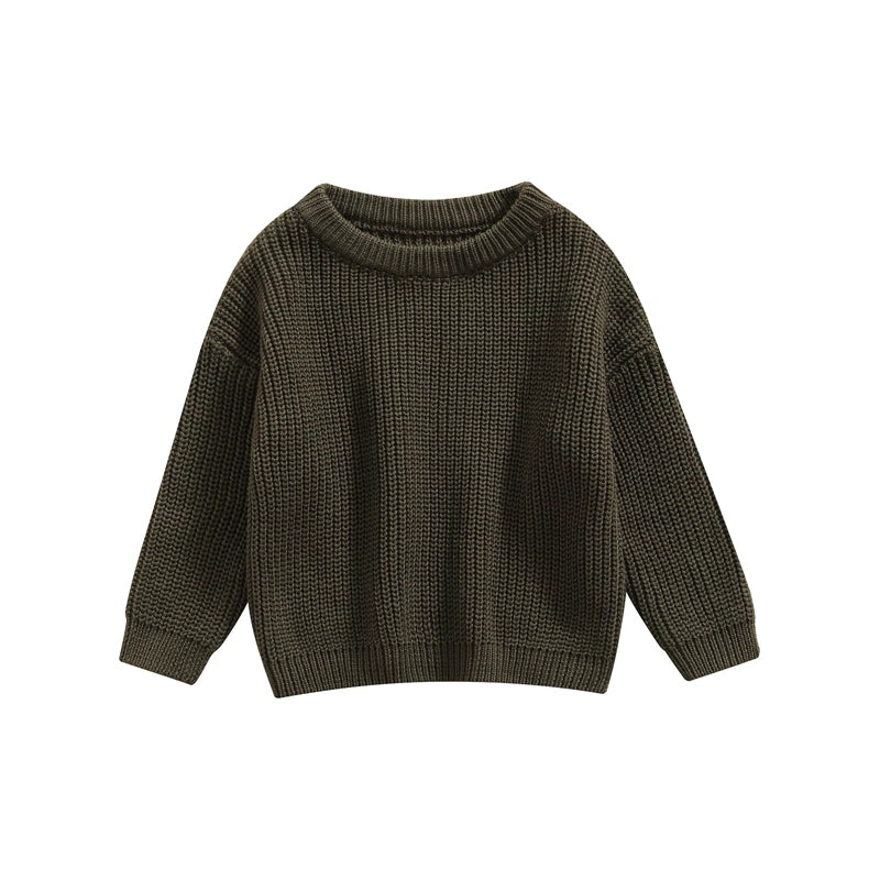 Sweater de manga larga de algodón, Otoño Invierno, para bebé recién nacido, niño y niña, tejido casual
