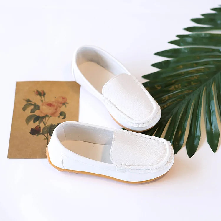 Zapatos de bebé de piel sintética para niños, calzado informal, suave y cómodo