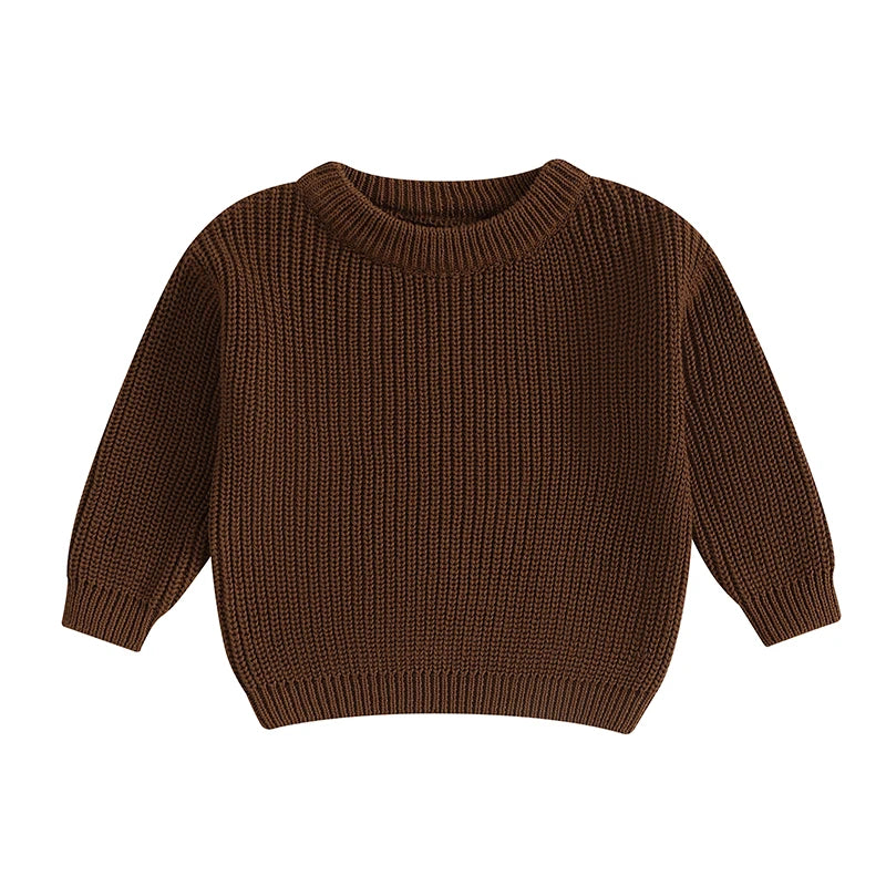 Sweater de algodón para bebé, niña y niño tejido casual para otoño