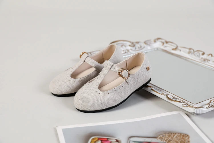 Hermosos zapatos de cuero Mary Jane para niñas, de primavera, zapatos bailarinas