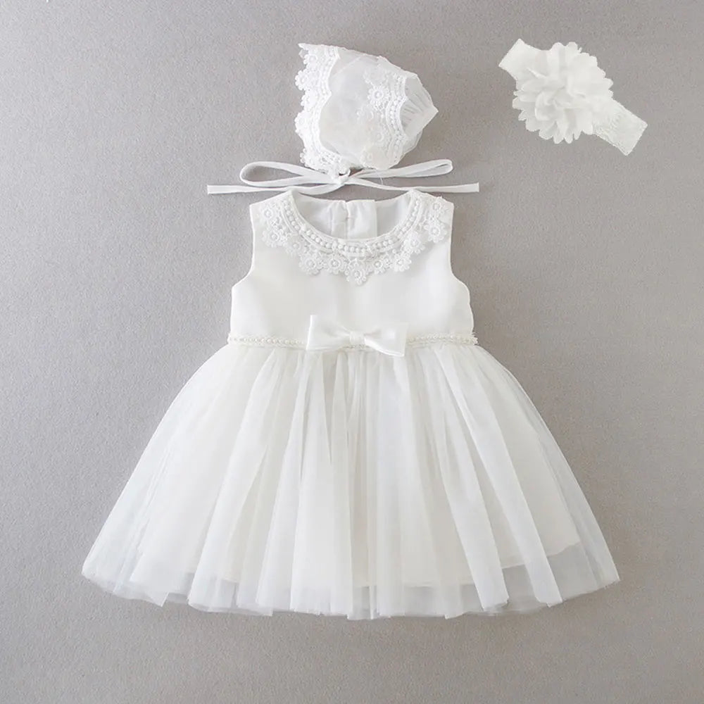 Vestidos de encaje vintage, Vestido de Bautizo para bebé niña, de 0 a 24 meses