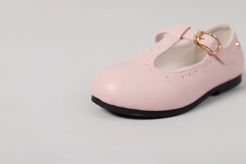 Hermosos zapatos de cuero Mary Jane para niñas, de primavera, zapatos bailarinas