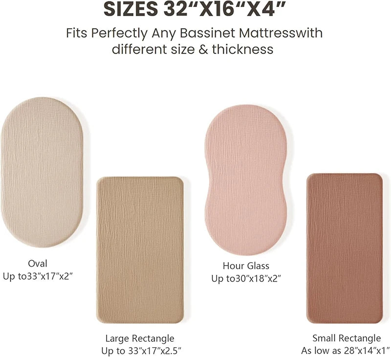 Sábana bajera ajustable para bebé, funda para cambiador de recién nacido, sábanas ajustadas para cuna transpirables con estampado sólido, funda de colchón, 2 uds.