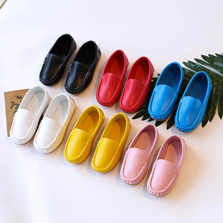 Zapatos de bebé de piel sintética para niños, calzado informal, suave y cómodo