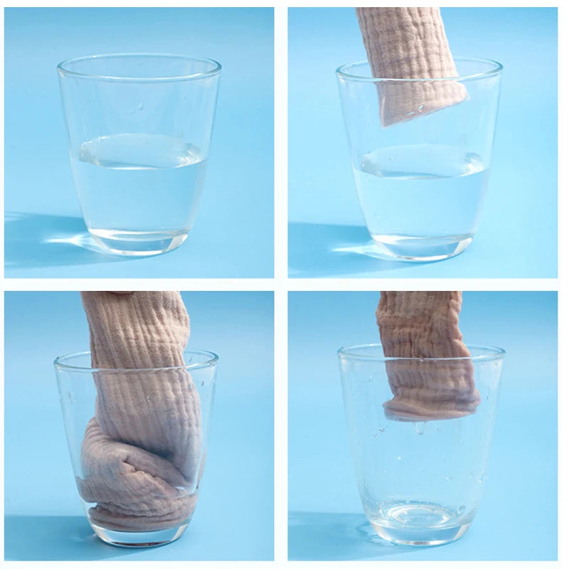 Toallas cuadradas de algodón de gasa absorbente suave para bebé, toallitas de muselina crepé para saliva