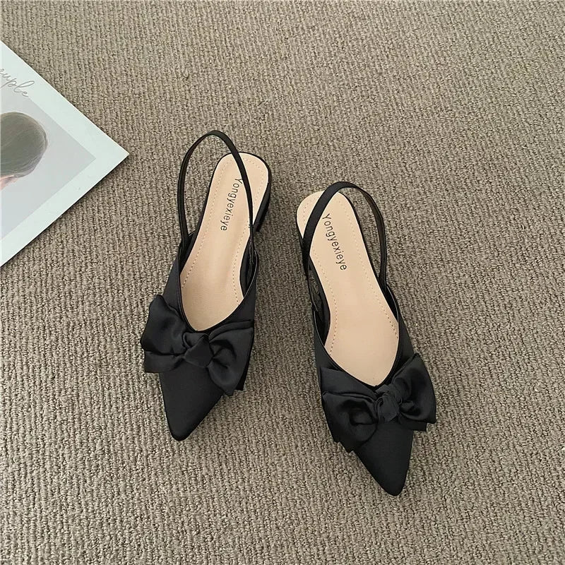 Damesandaler Mode Sandaler med lav hæl Spidse stropper Elegante Damesko Mode Fest Pumps Sandalias De Mujer 2023