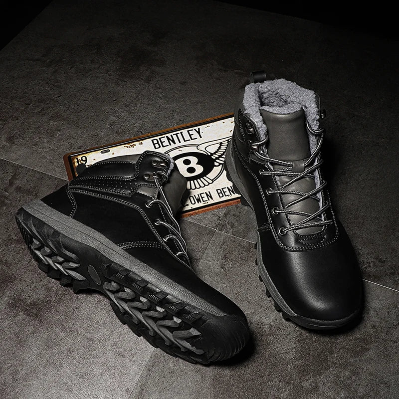 Bota marrón, zapatos de lujo, botas negras de alta calidad, botines de PU para hombre, zapatos de trabajo para hombre, zapatos informales