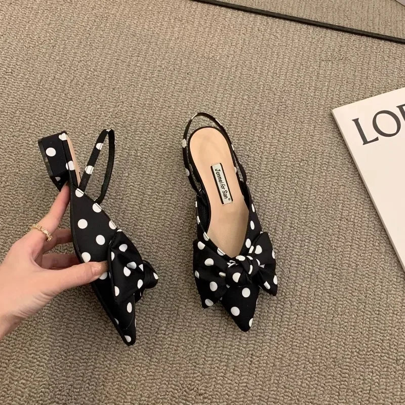 Damesandaler Mode Sandaler med lav hæl Spidse stropper Elegante Damesko Mode Fest Pumps Sandalias De Mujer 2023
