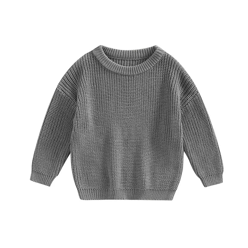 Sweater de manga larga de algodón, Otoño Invierno, para bebé recién nacido, niño y niña, tejido casual