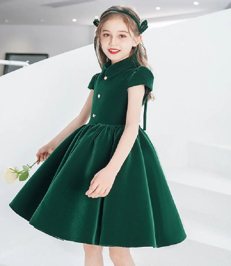 Precioso vestido de princesa de manga larga para niña, outfit Vintage para fiesta de cumpleaños y Navidad para bebé niña y adolescente