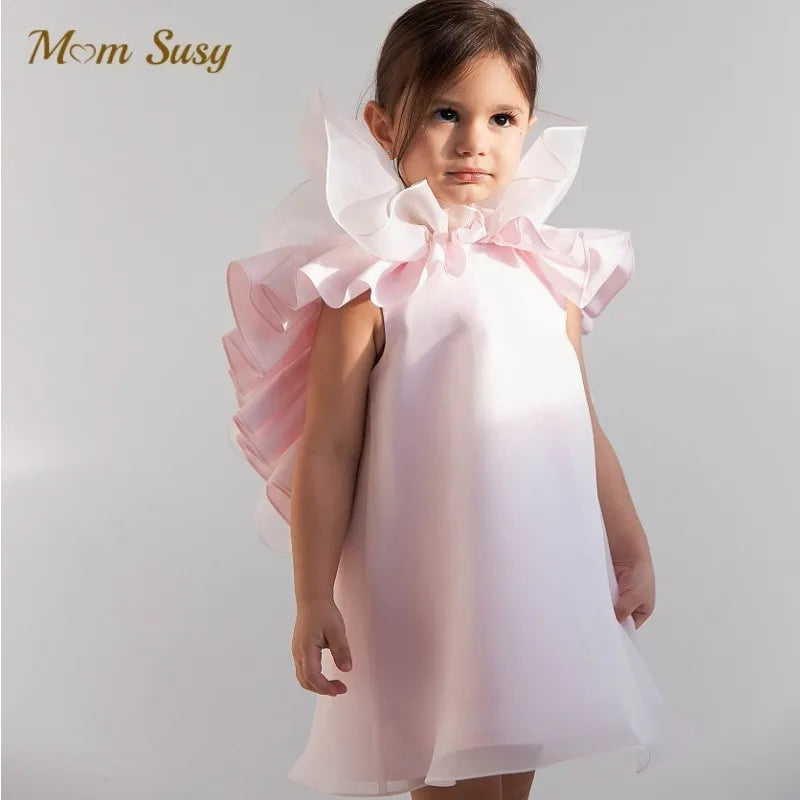 Vestido con volantes de princesa para niña, ropa para fiesta, cumpleaños, boda, de 1 a 12 años