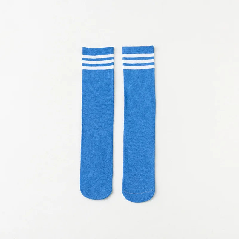 Calcetines para niños, calcetines a rayas para estudiantes, calcetines hasta la pantorrilla para niñas, calcetines de estilo universitario, accesorios de ropa para niños