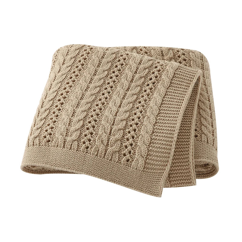 Mantas tejidas para bebé de 90x70cm, manta envolvente para coche de cuna para niños recién nacidos