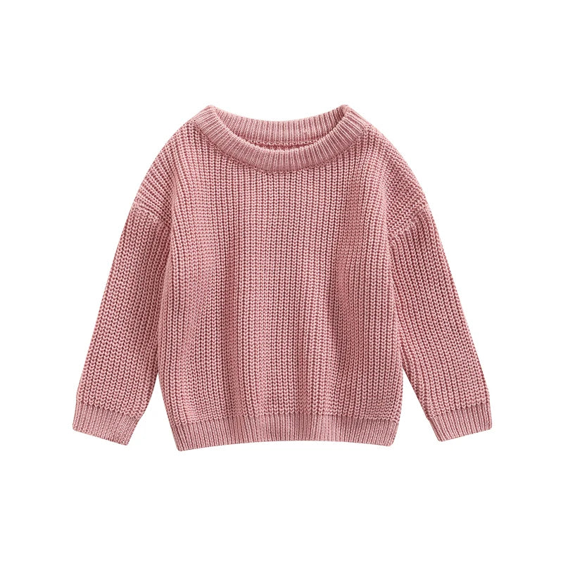 Sweater de algodón para bebé, niña y niño tejido casual para otoño