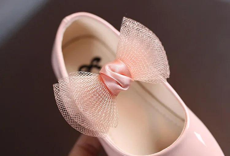 Preciosos zapatos tipo cuero para niñas, suela suave, zapatos de princesa para fiestas y bodas