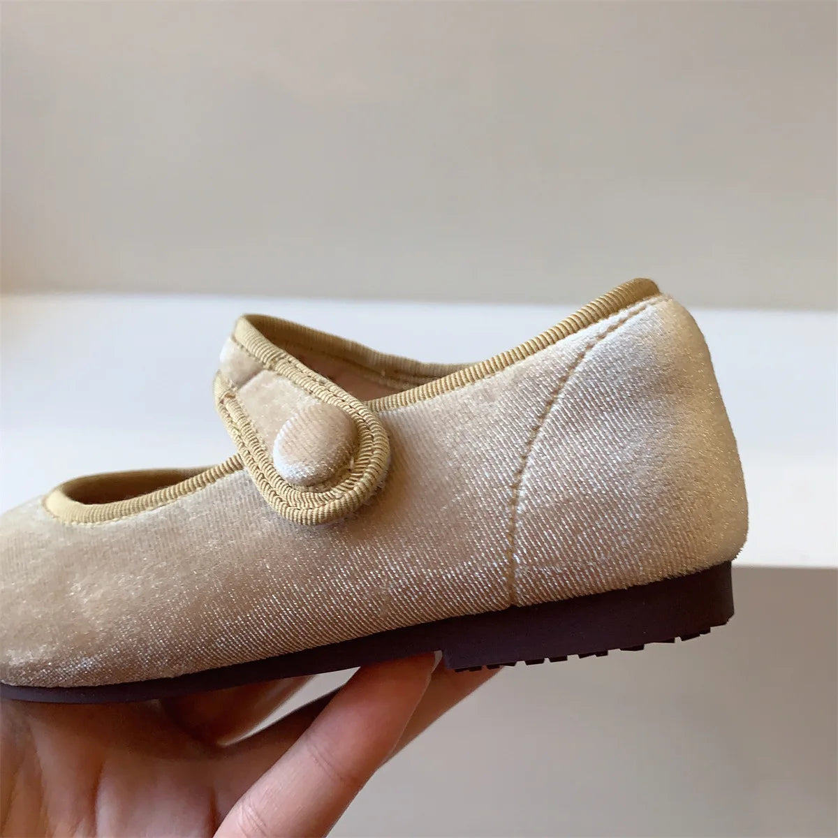 Hermosos y sofisticados Zapatos Vintage de princesa para niñas en otoño, Zapatos planos y blandos, antideslizantes