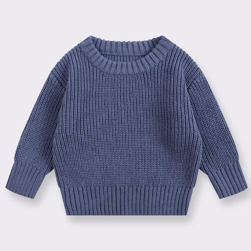 Baby trøjer efterår vinter drenge langærmet piger suéter af ren farve baby drenge drenge sweater trøjer tøj