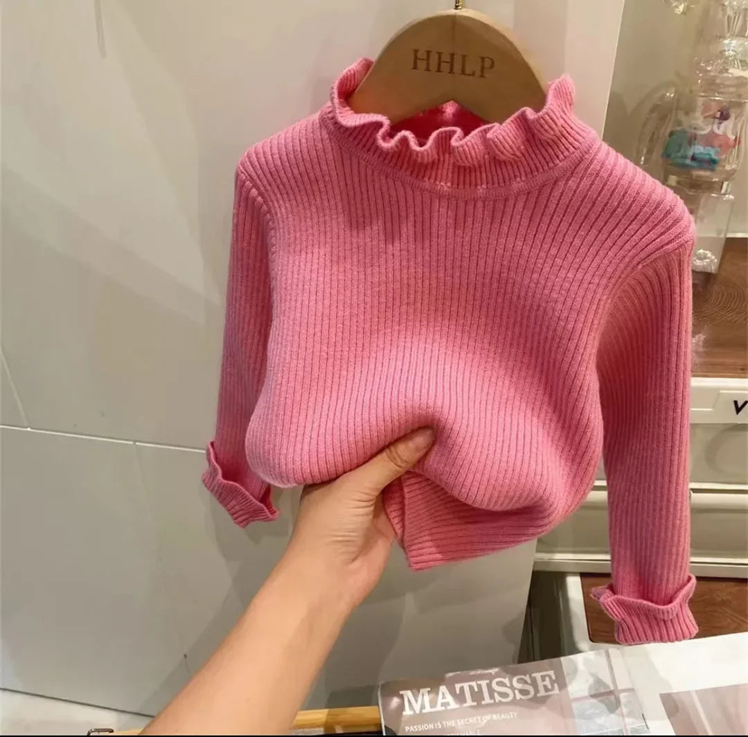 Efterårsbeklædning til babyer fra 0 til 7 år, babyer sweater, strik sweater til små børn, strikning til nyfødte, lang -sleeved bomulds sweater til babyer, toppe