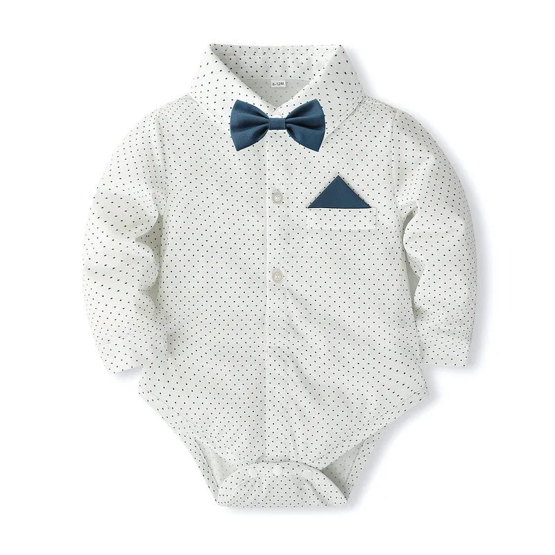 Conjunto de 5 piezas de ropa de lujo para bebé, traje de moda coreana con lunares y pantalones, BC1691