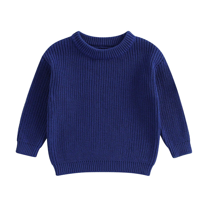 Sweater de algodón para bebé, niña y niño tejido casual para otoño