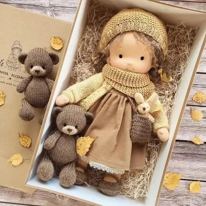 Lindas muñecas de vinilo Waldorf hechos a mano, muñeca de tela, caja opcional. El mejor regalo kawaii para niños