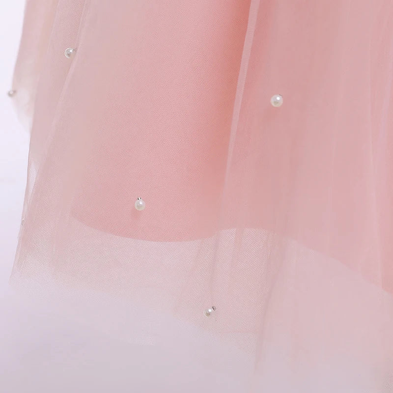 Vestido de princesa para niñas de 2 a 10 años, vestido de verano de tul con lazo grande, para boda, actuación de piano, bautizo, comunión, fiestas