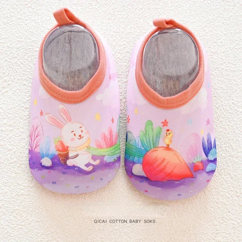 Partnershoes, Zapatos de playa para niños o zapatillas de interior antideslizantes suave para bebés, calcetines de baño, zapatos de casa para niños