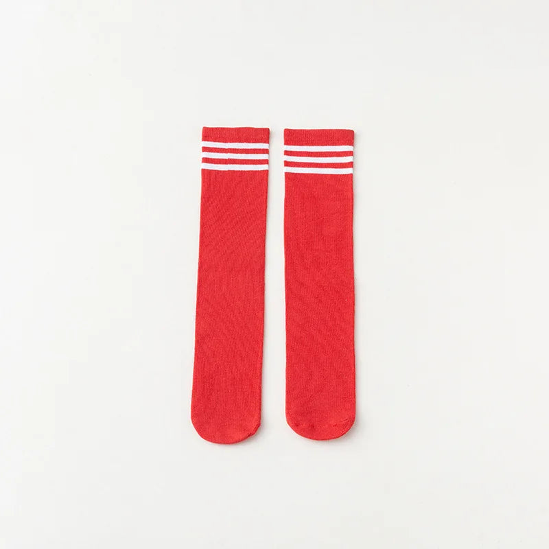Calcetines para niños, calcetines a rayas para estudiantes, calcetines hasta la pantorrilla para niñas, calcetines de estilo universitario, accesorios de ropa para niños