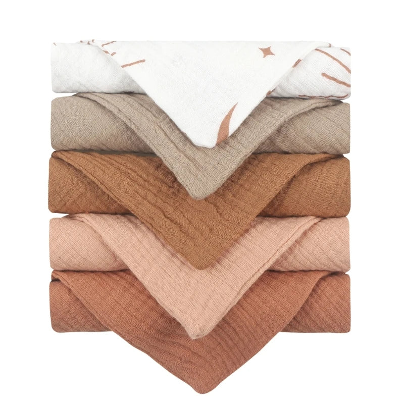 Tutos, toallas faciales suaves de algodón para bebé, toalla de gasa absorbente, Baberos de alimentación para niños