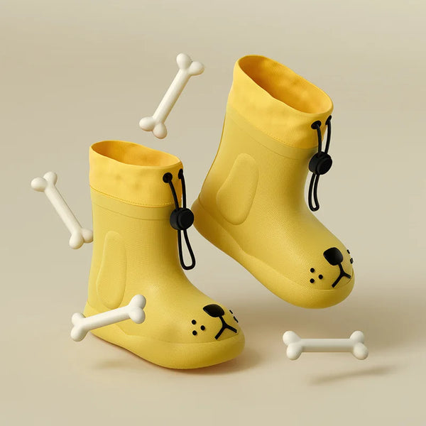 Rain boots children kids waterproof rain boots boy safety children rain shoes for girls EVA stock decorative, Cordero verde