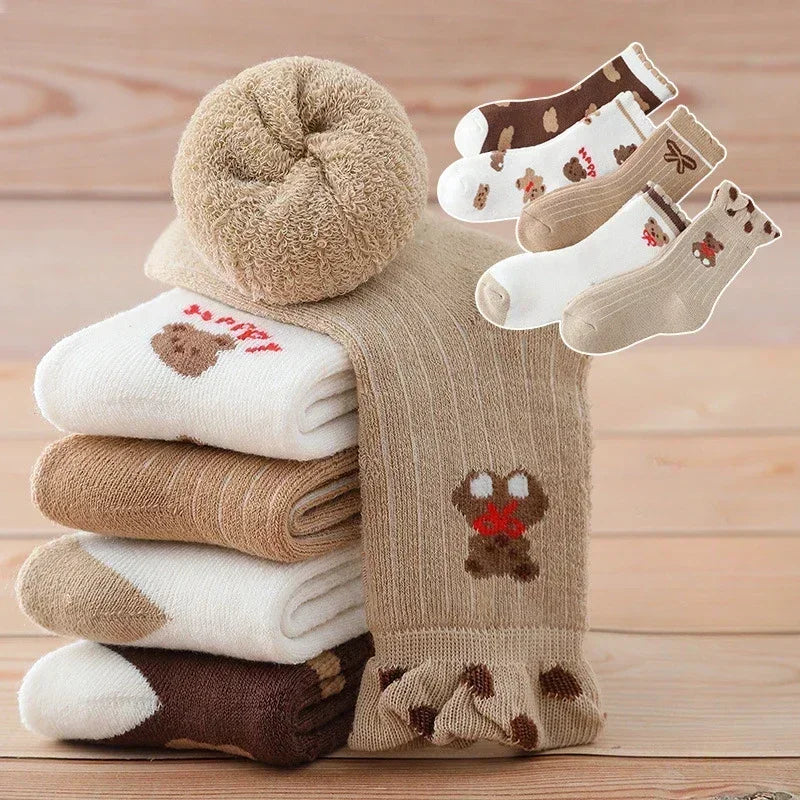 Calcetines cálidos de felpa para niños, calcetines de algodón gruesos de felpa para otoño e invierno, para pasar el frío calentitos!!