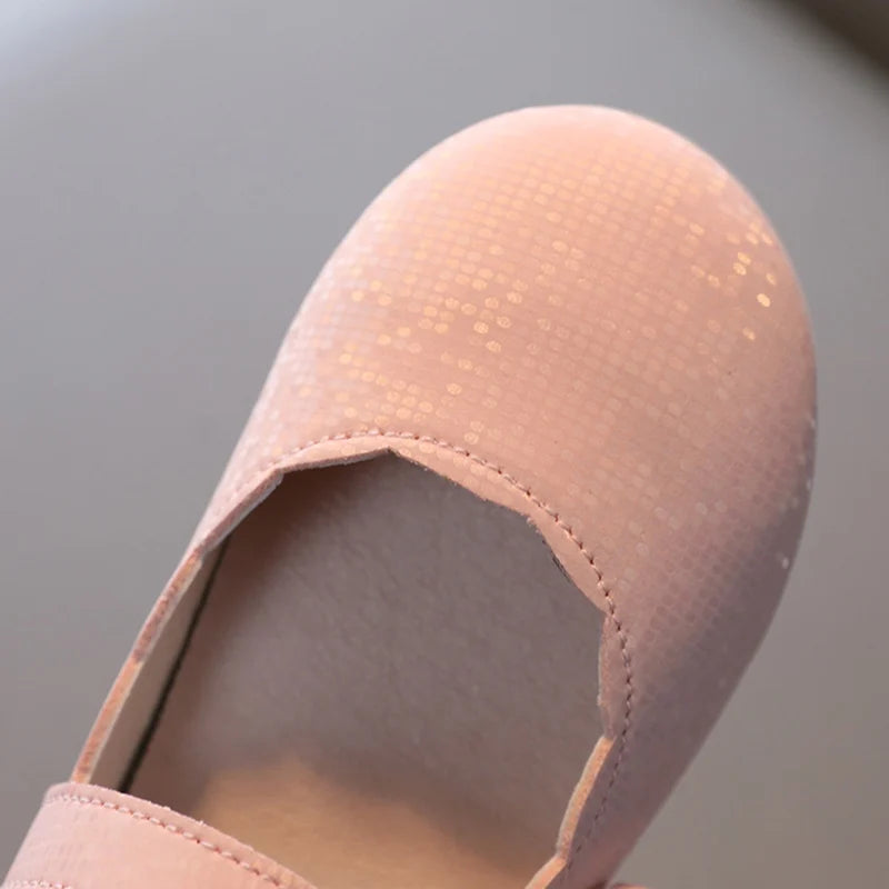 Zapatos tipo cuero para niñas, tipo princesa, para fiestas de bodas, antideslizantes con suela suave