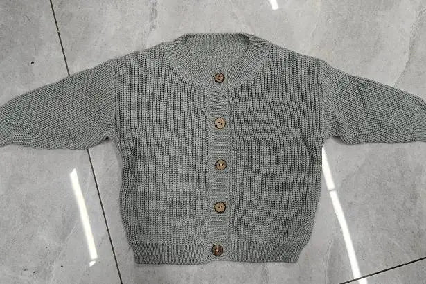 Chaleco tejido de algodón para bebés y niñas hermosos colores