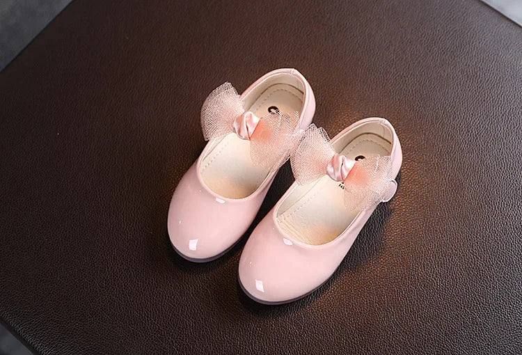 Preciosos zapatos tipo cuero para niñas, suela suave, zapatos de princesa para fiestas y bodas