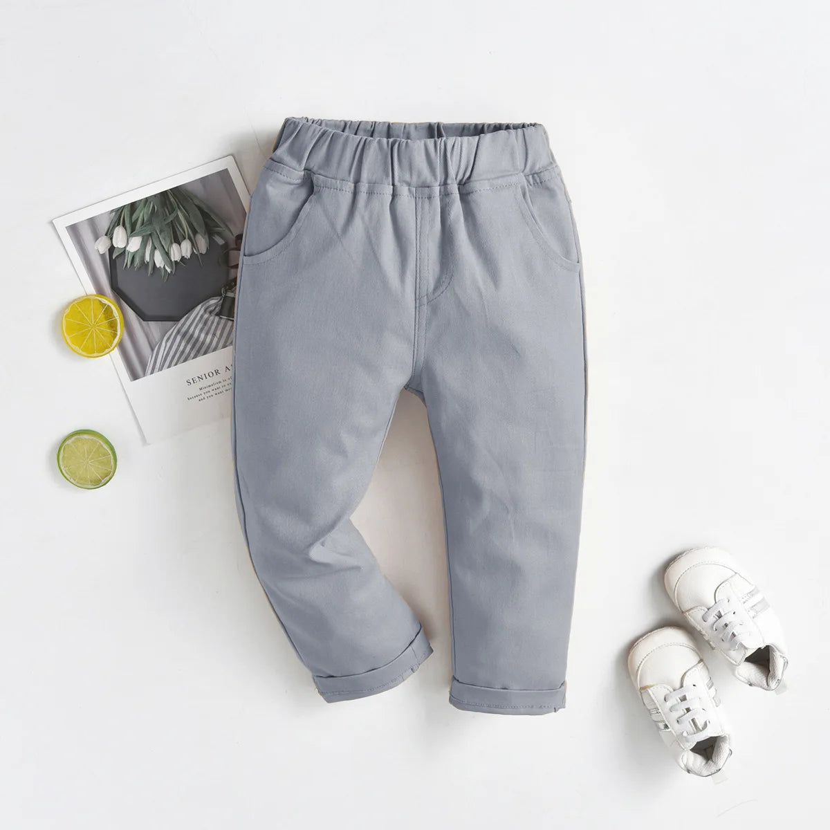 Spring And Autumn Kids Trousers Boys Cotton Pants For Baby Boys Thin White Black Toddler Trousers Casual Clothes Boys Pants