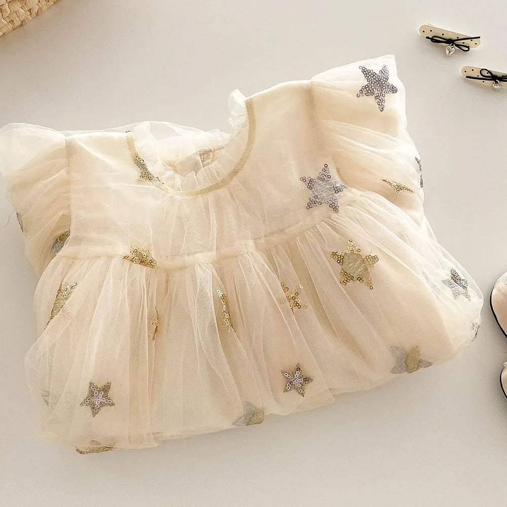 Vestidos de fiesta para niñas, manga larga abullonada, ropa de princesa para bebé niña, vestidos de Navidad para bebé niña