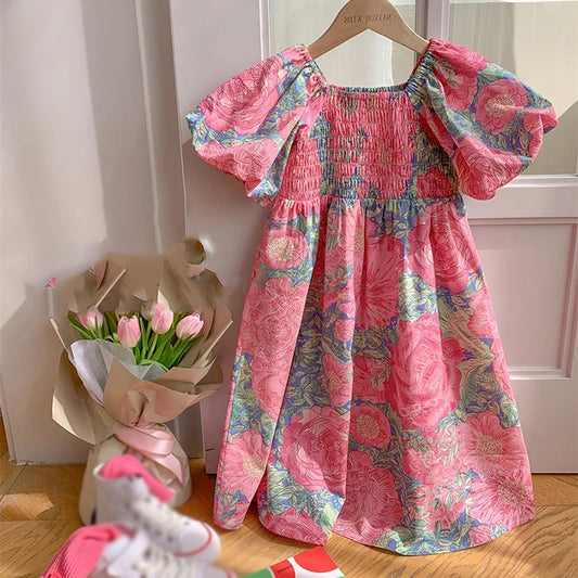 Vestido floreado de verano para niñas