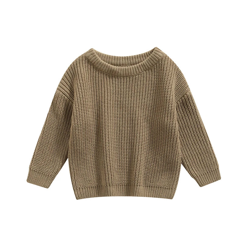 Sweater de algodón para bebé, niña y niño tejido casual para otoño
